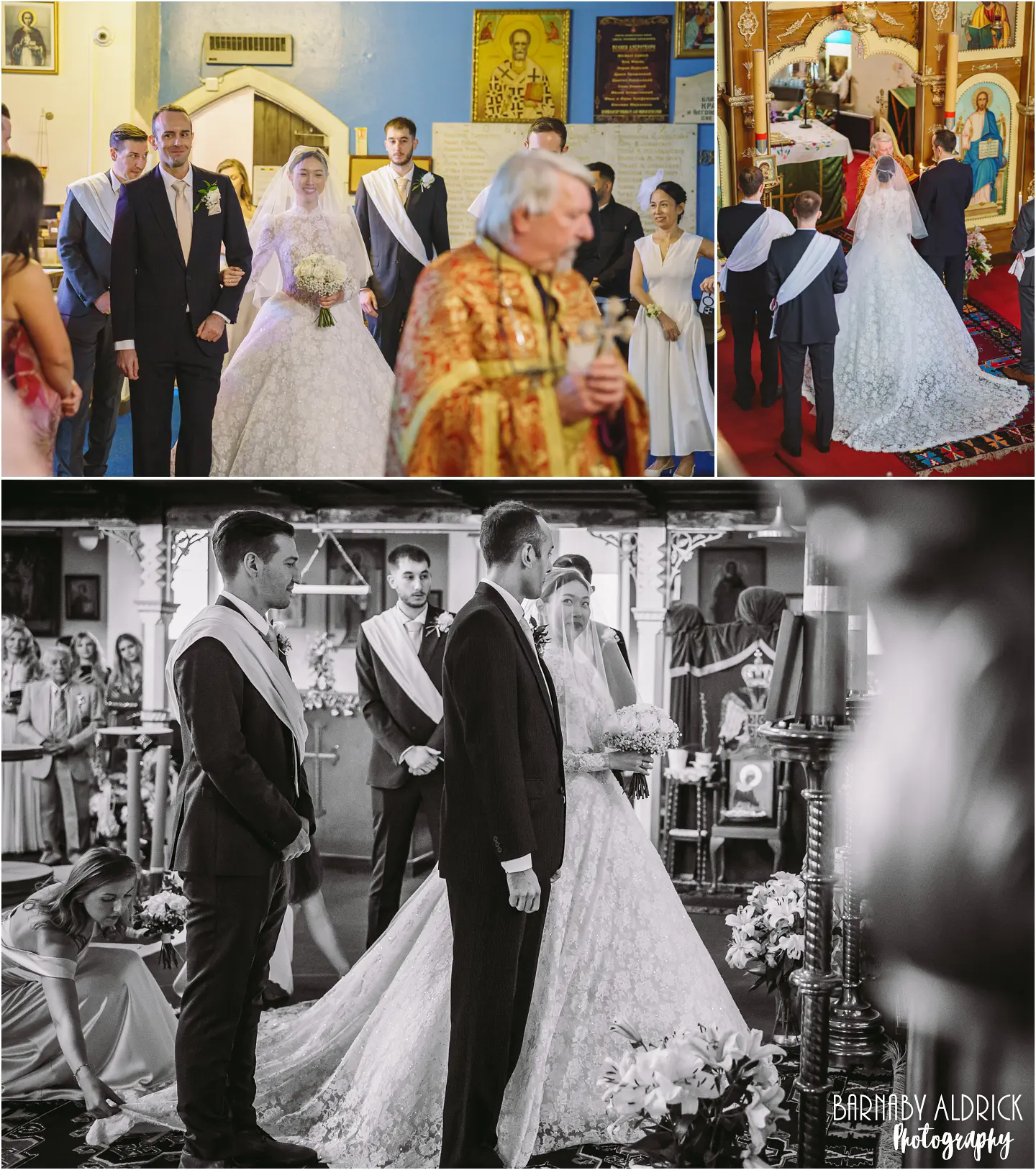 Traditional Serbian Orthodox Church of Holy Trinity wedding ceremony
