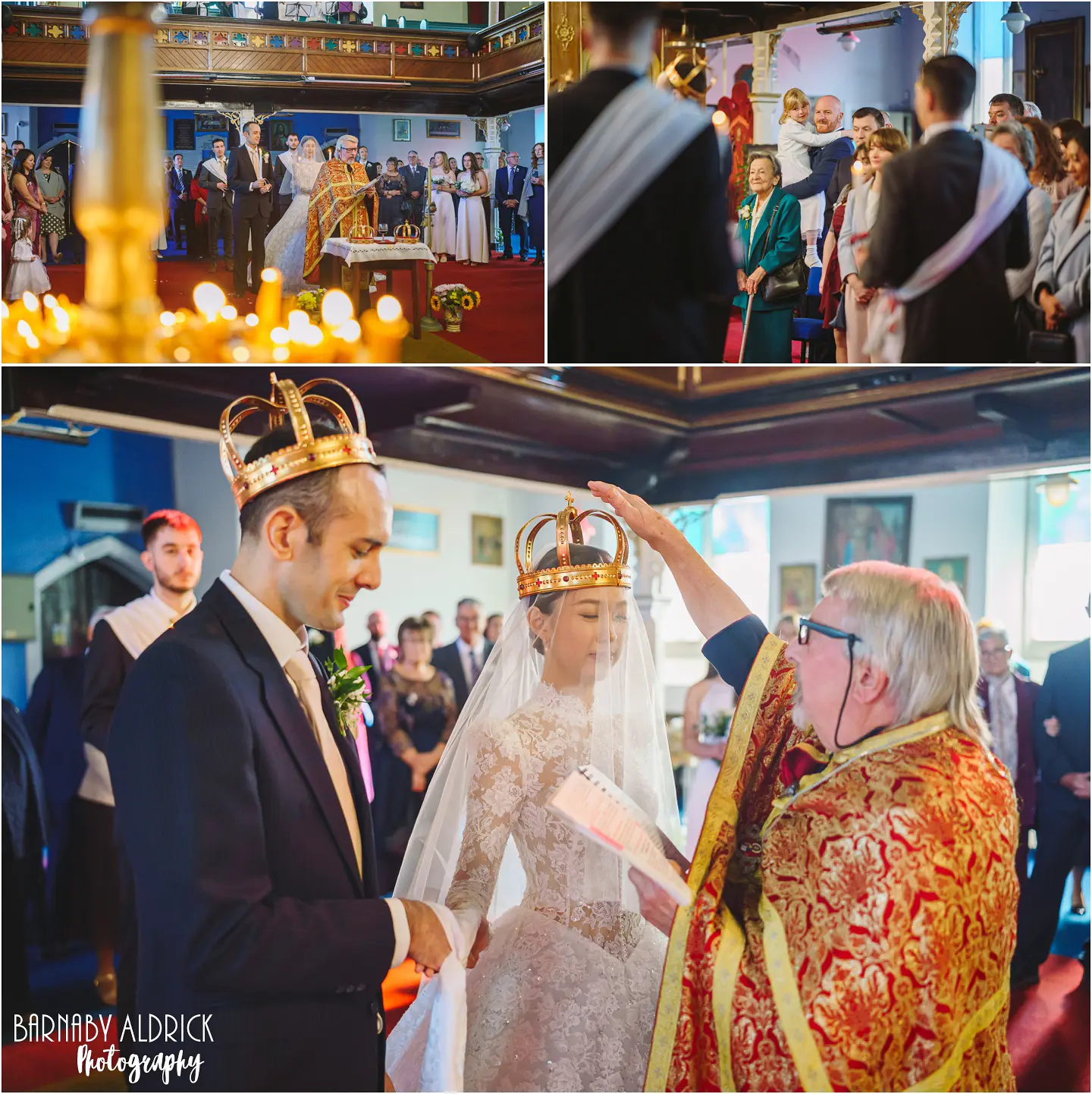 Traditional Serbian Orthodox wedding crowns bradford