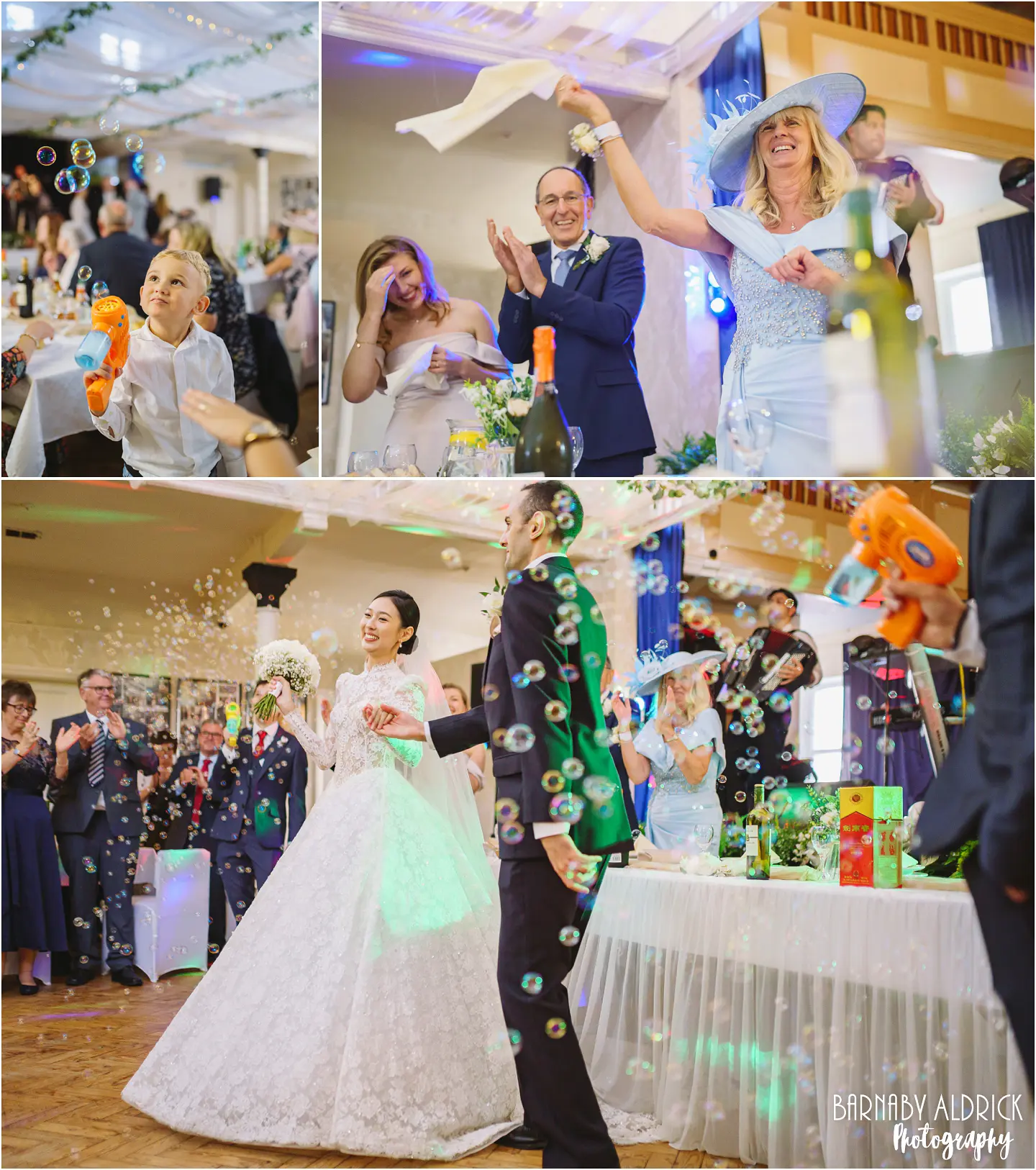 Entrance of the newlyweds at a Wedding at Serbian Orthodox Church of Holy Trinity in Yorkshire